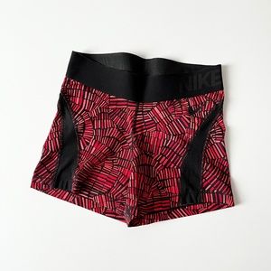 Nike Pro Short Mid-Rise 8cm 3" Dri-Fit Spandex Training Shorts All Over Print